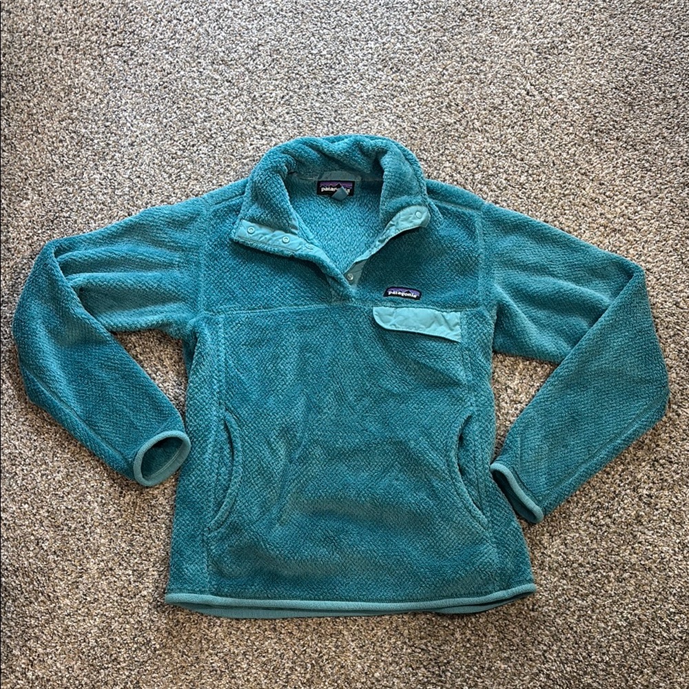 Patagonia Turquoise Fleece Quarter-Zip